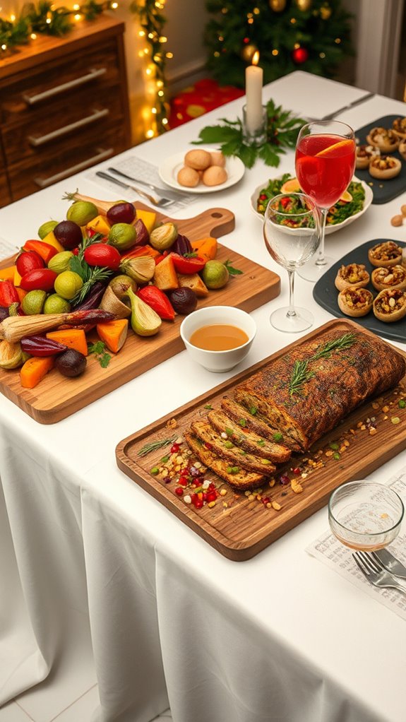 vegan christmas dinner prep