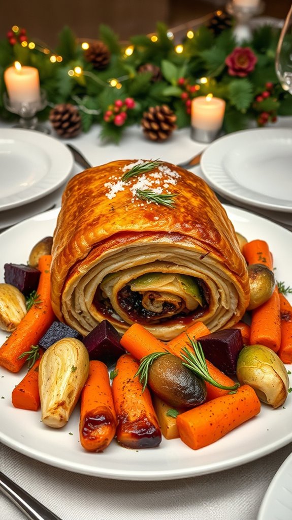 vegetable filled puff pastry