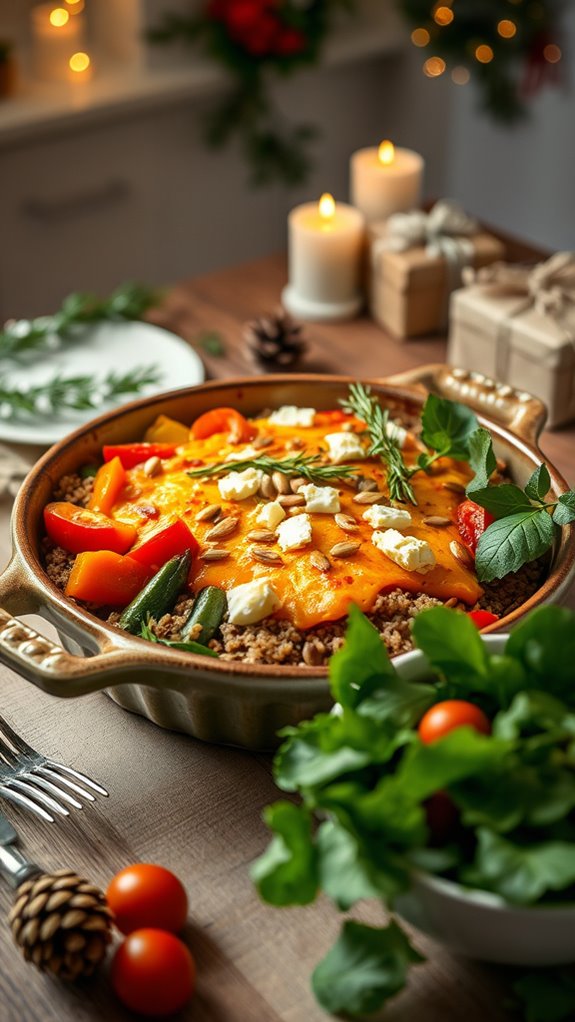 vegetable loaded quinoa bake