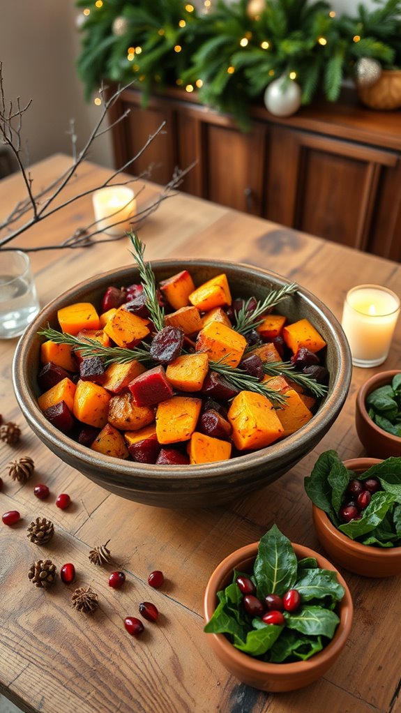 vibrant roasted winter vegetables