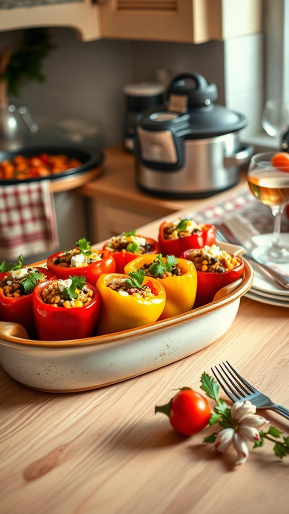 vibrant stuffed peppers delight