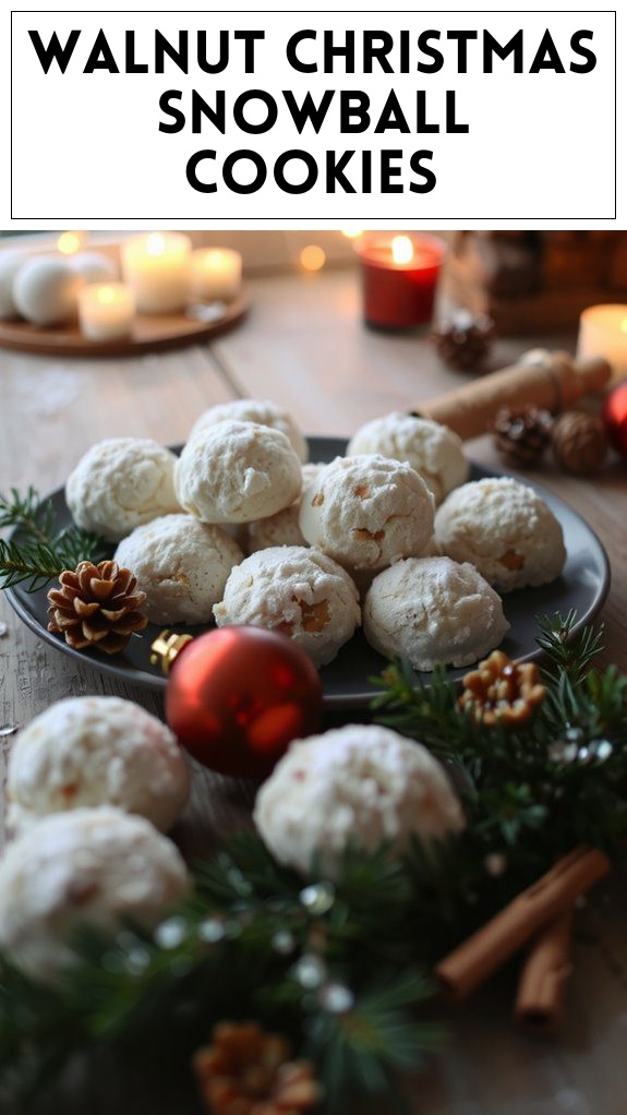 Walnut Christmas Snowball Cookies