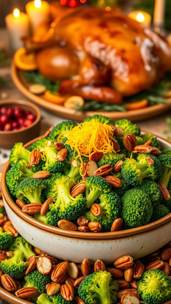 zesty broccoli with pecans