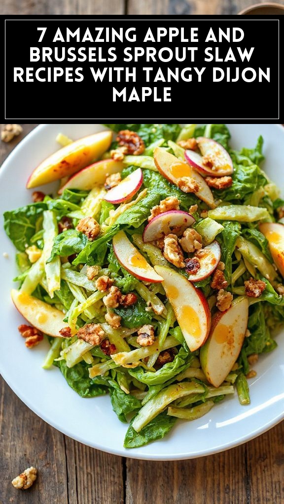 7 Amazing Apple and Brussels Sprout Slaw Recipes With Tangy Dijon Maple
