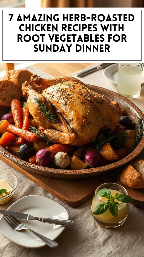7 Amazing Herb-Roasted Chicken Recipes With Root Vegetables for Sunday Dinner