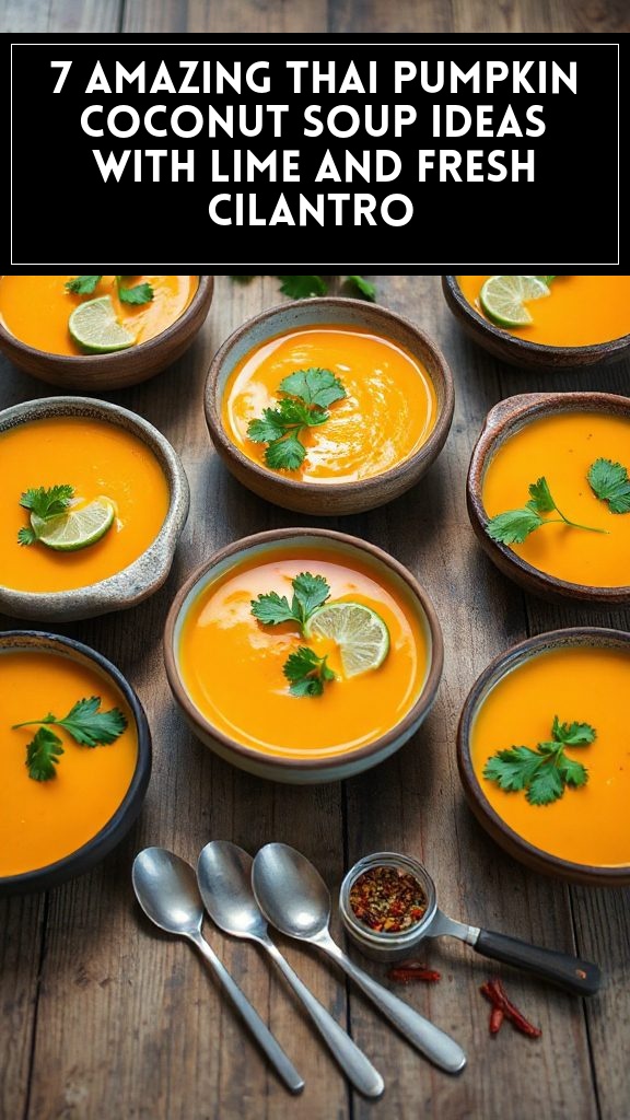 7 Amazing Thai Pumpkin Coconut Soup Ideas With Lime and Fresh Cilantro