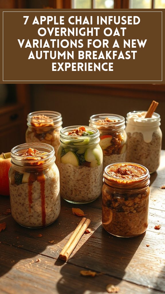 7 Apple Chai Infused Overnight Oat Variations for a New Autumn Breakfast Experience