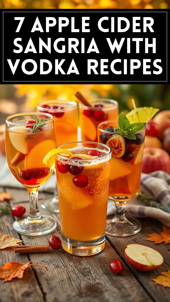 7 Apple Cider Sangria With Vodka Recipes