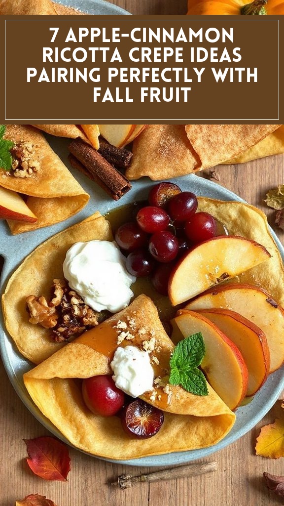 7 Apple-Cinnamon Ricotta Crepe Ideas Pairing Perfectly With Fall Fruit