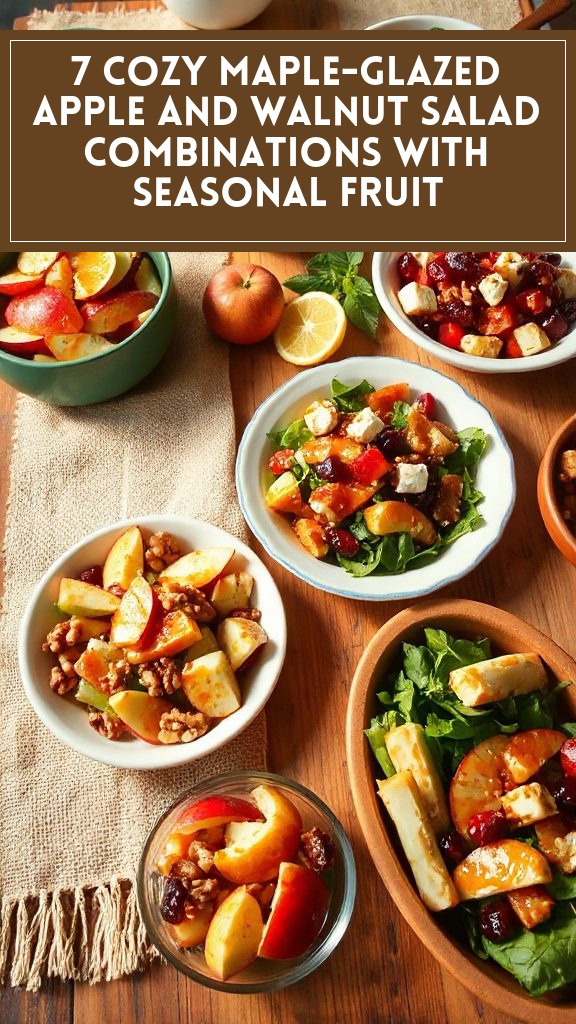 7 Cozy Maple-Glazed Apple and Walnut Salad Combinations With Seasonal Fruit