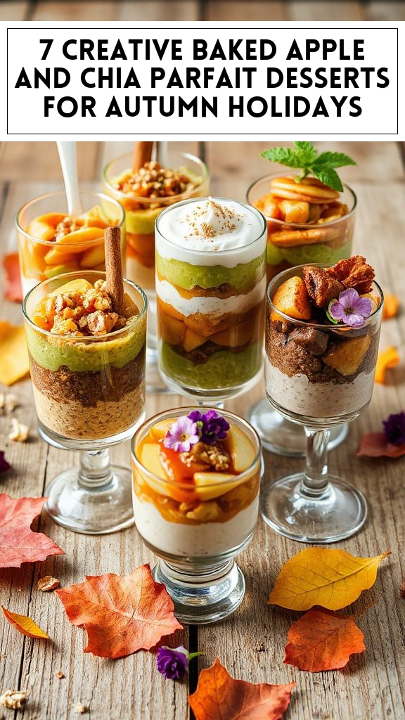 7 Creative Baked Apple and Chia Parfait Desserts for Autumn Holidays