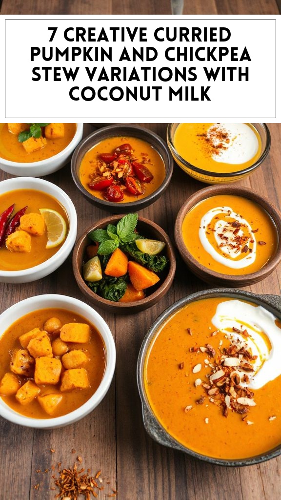 7 Creative Curried Pumpkin and Chickpea Stew Variations With Coconut Milk