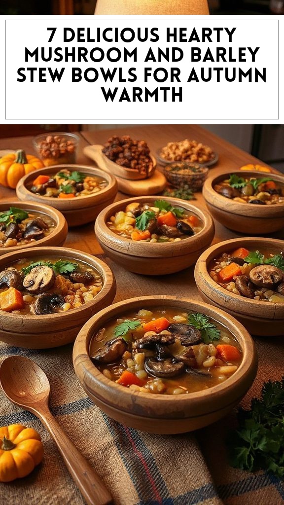 7 Delicious Hearty Mushroom and Barley Stew Bowls for Autumn Warmth