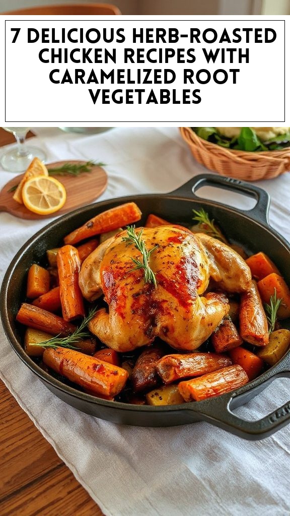 7 Delicious Herb-Roasted Chicken Recipes With Caramelized Root Vegetables