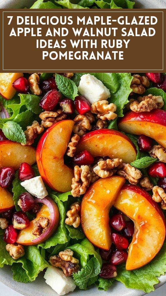 7 Delicious Maple-Glazed Apple and Walnut Salad Ideas With Ruby Pomegranate