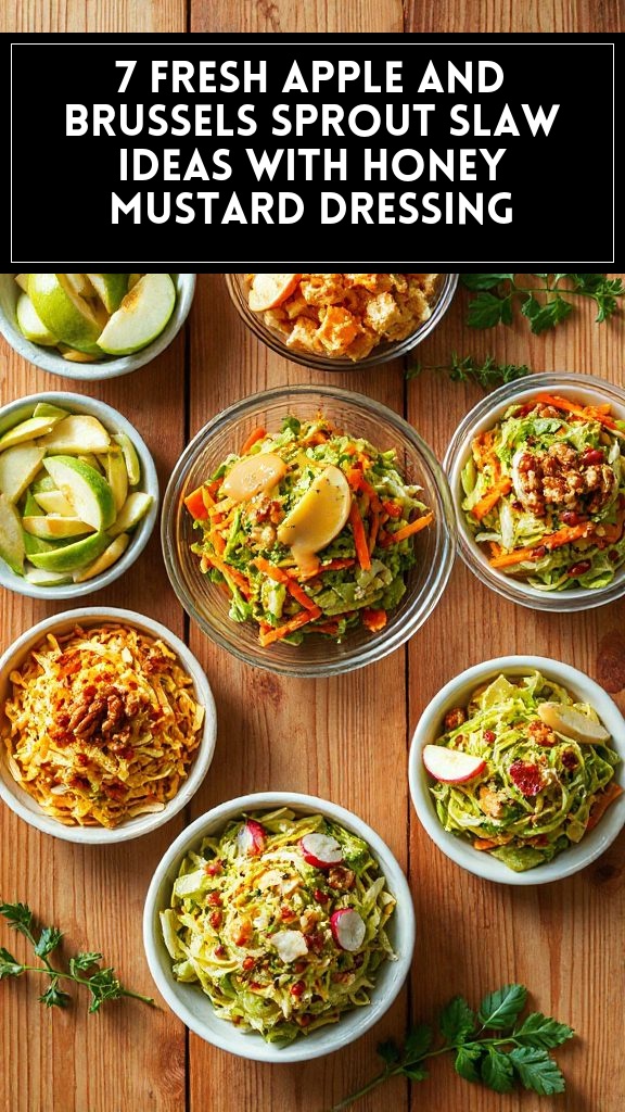 7 Fresh Apple and Brussels Sprout Slaw Ideas With Honey Mustard Dressing