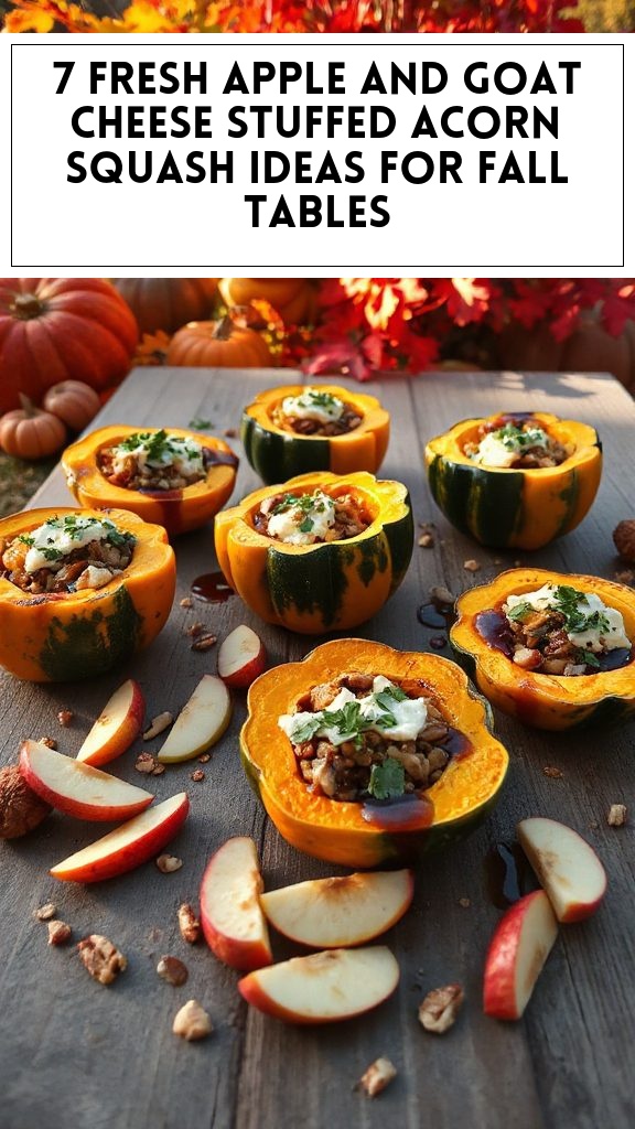 7 Fresh Apple and Goat Cheese Stuffed Acorn Squash Ideas for Fall Tables