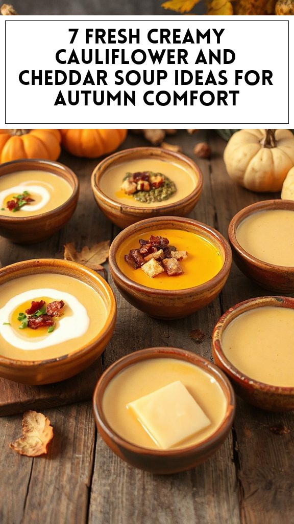 7 Fresh Creamy Cauliflower and Cheddar Soup Ideas for Autumn Comfort