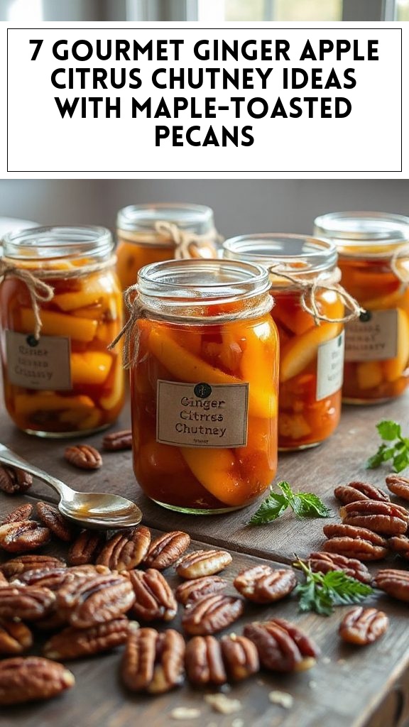 7 Gourmet Ginger Apple Citrus Chutney Ideas With Maple-Toasted Pecans