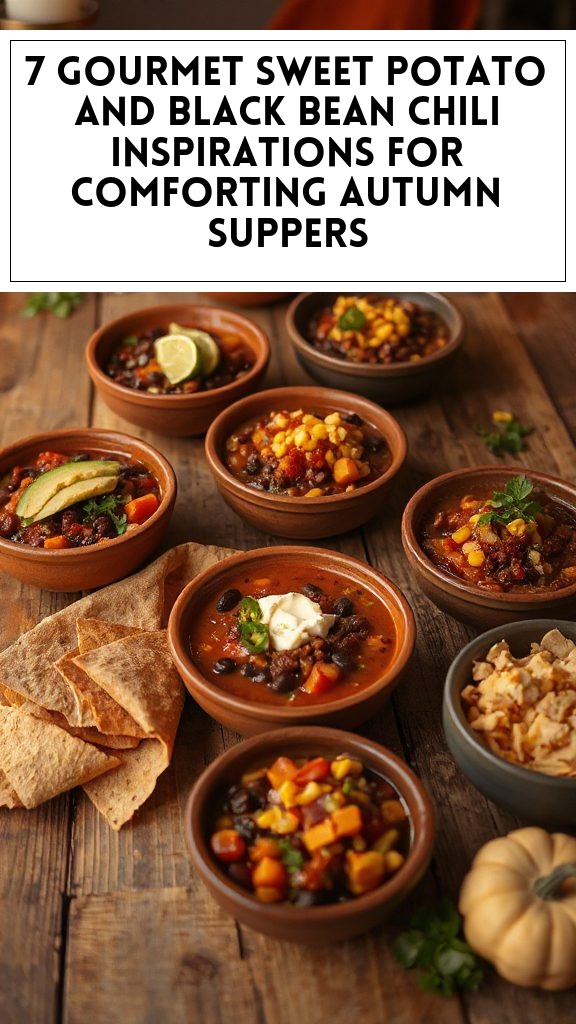 7 Gourmet Sweet Potato and Black Bean Chili Inspirations for Comforting Autumn Suppers