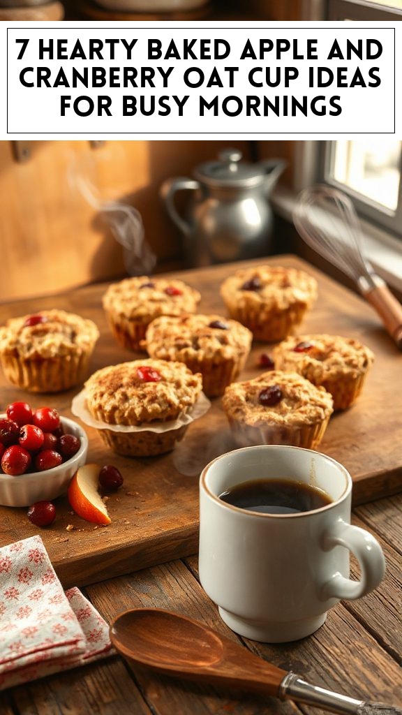 7 Hearty Baked Apple and Cranberry Oat Cup Ideas for Busy Mornings
