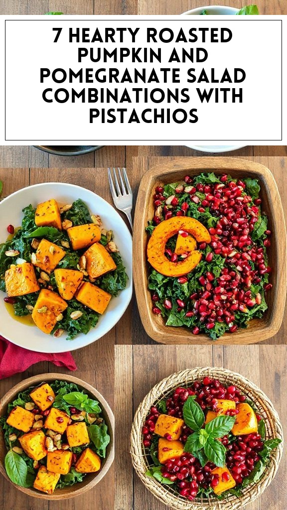 7 Hearty Roasted Pumpkin and Pomegranate Salad Combinations With Pistachios