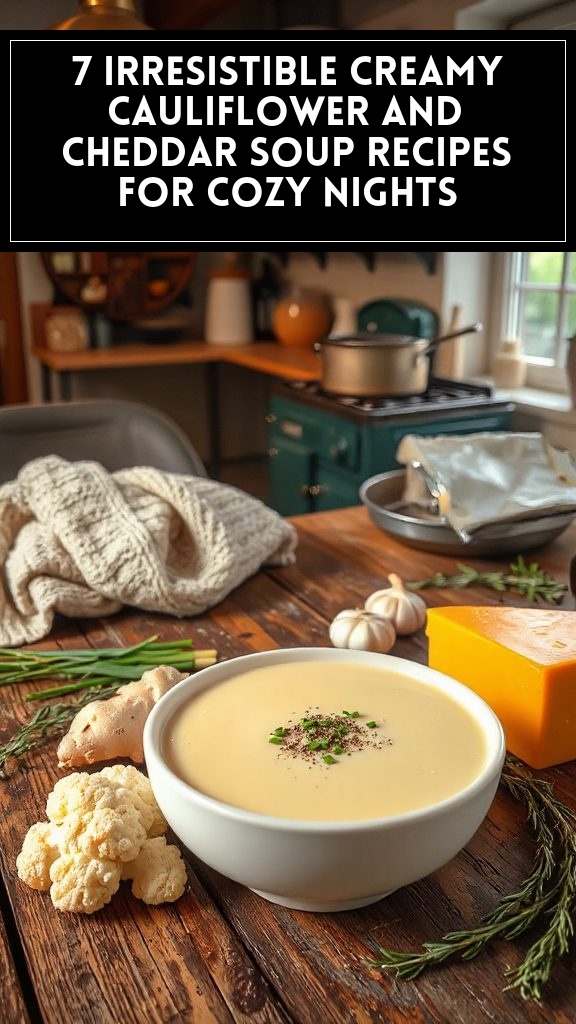 7 Irresistible Creamy Cauliflower and Cheddar Soup Recipes for Cozy Nights