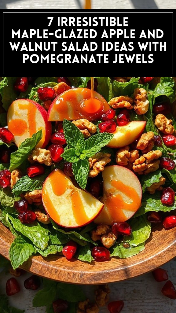 7 Irresistible Maple-Glazed Apple and Walnut Salad Ideas With Pomegranate Jewels