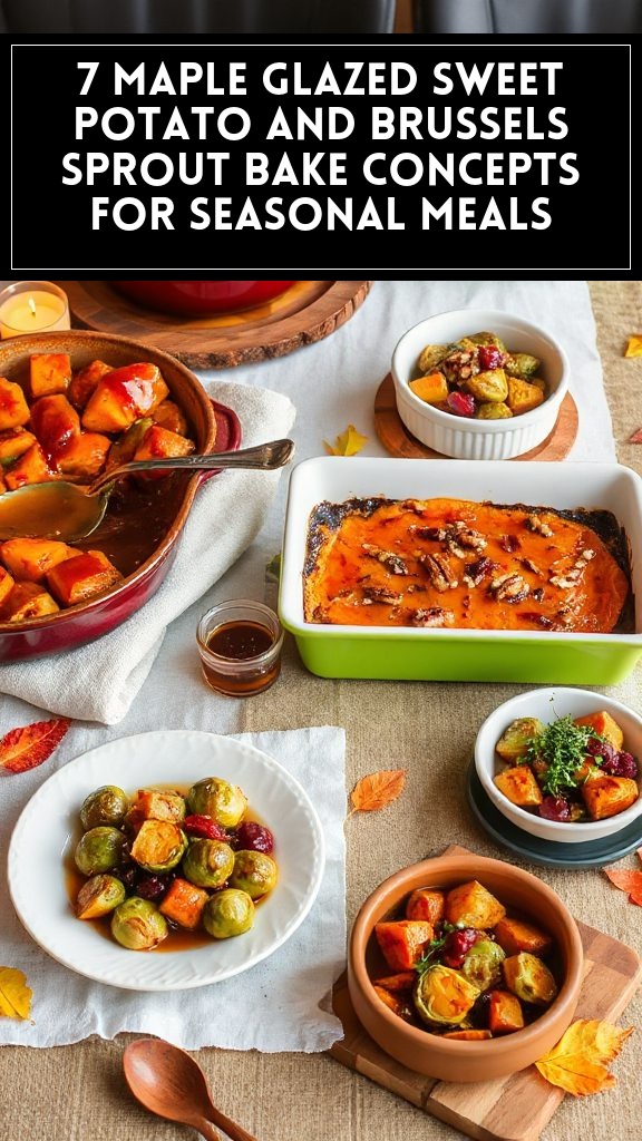 7 Maple Glazed Sweet Potato and Brussels Sprout Bake Concepts for Seasonal Meals