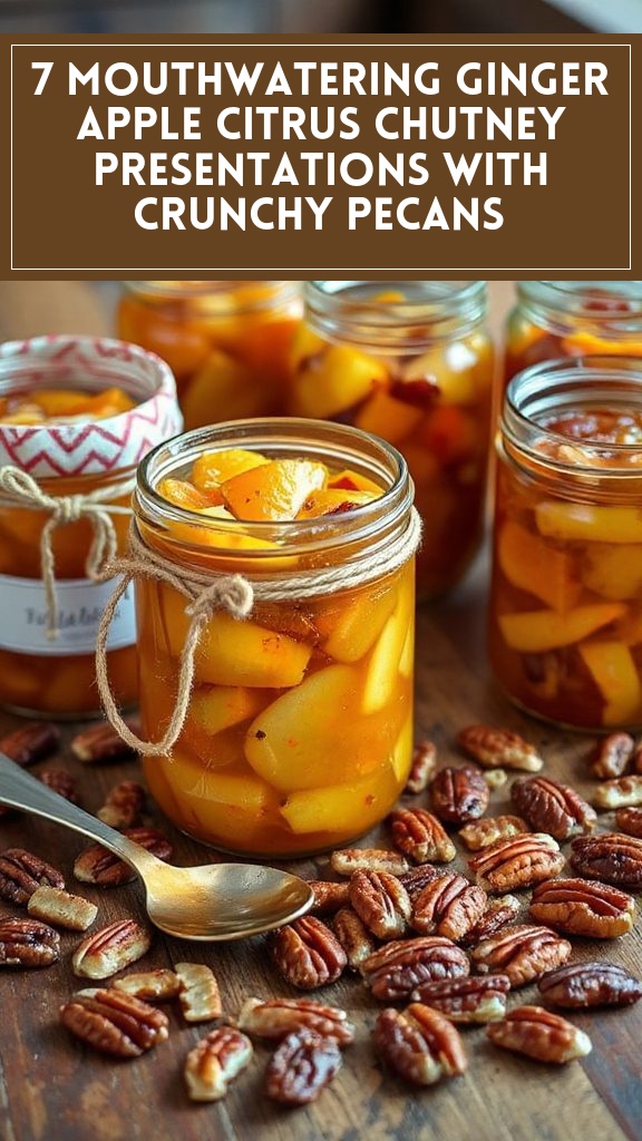 7 Mouthwatering Ginger Apple Citrus Chutney Presentations With Crunchy Pecans