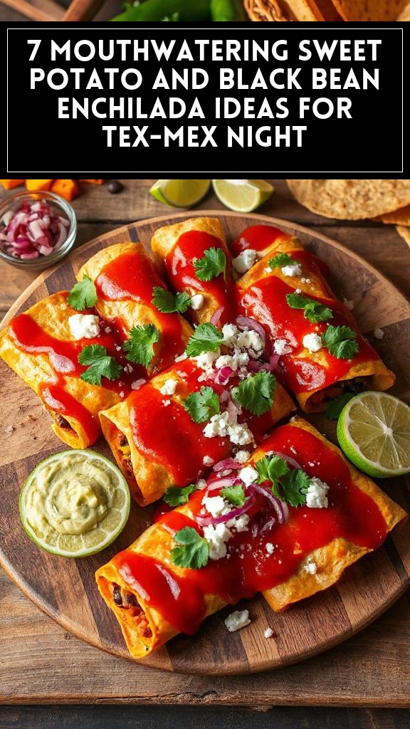 7 Mouthwatering Sweet Potato and Black Bean Enchilada Ideas for Tex-Mex Night
