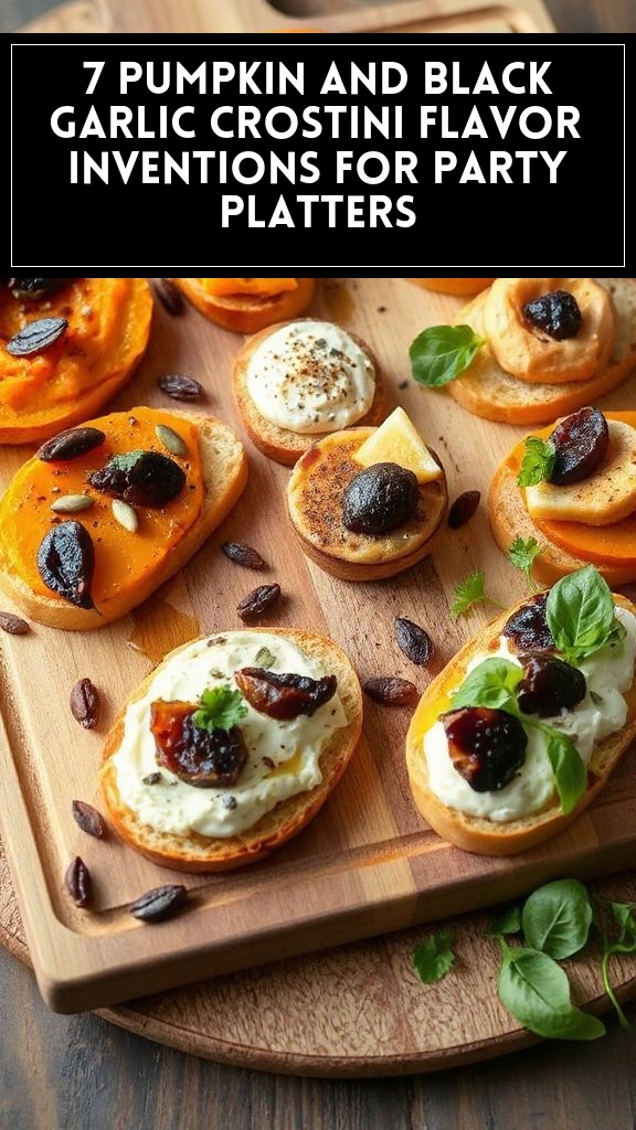 7 Pumpkin and Black Garlic Crostini Flavor Inventions for Party Platters