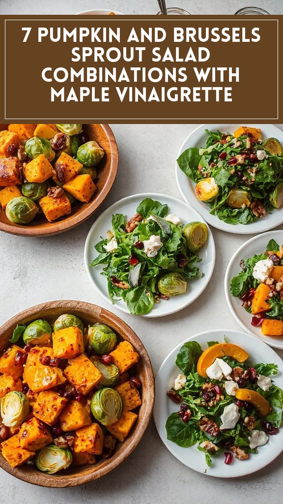 7 Pumpkin and Brussels Sprout Salad Combinations With Maple Vinaigrette