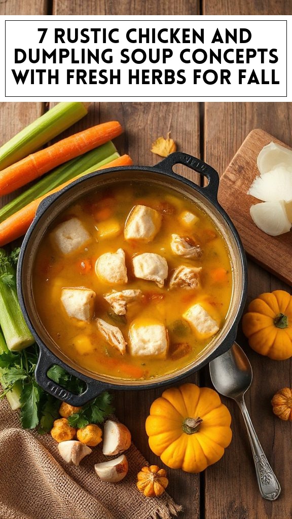 7 Rustic Chicken and Dumpling Soup Concepts With Fresh Herbs for Fall