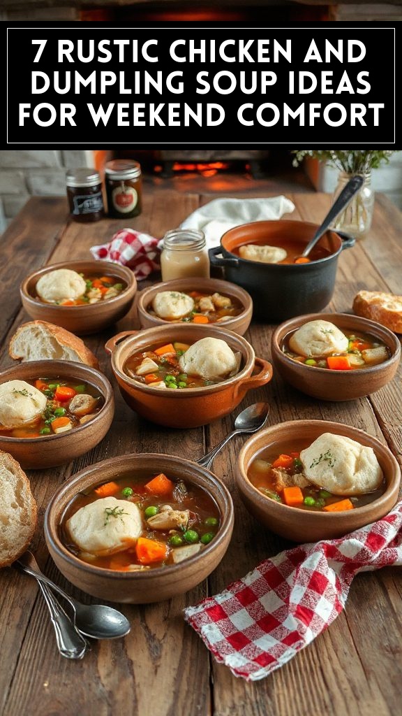 7 Rustic Chicken and Dumpling Soup Ideas for Weekend Comfort