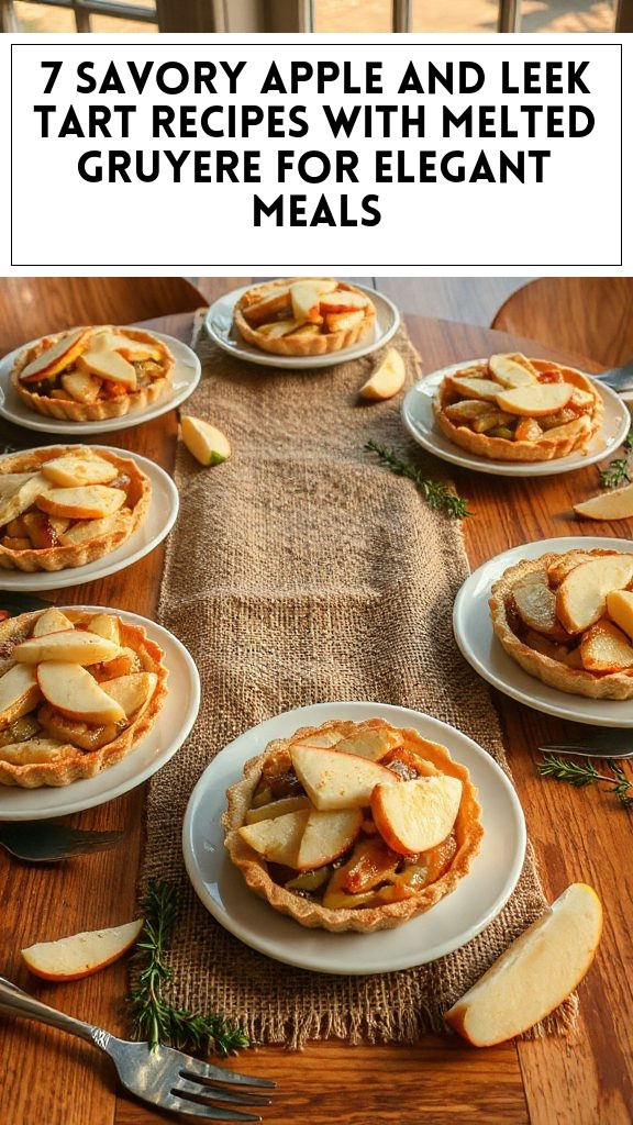 7 Savory Apple and Leek Tart Recipes With Melted Gruyere for Elegant Meals