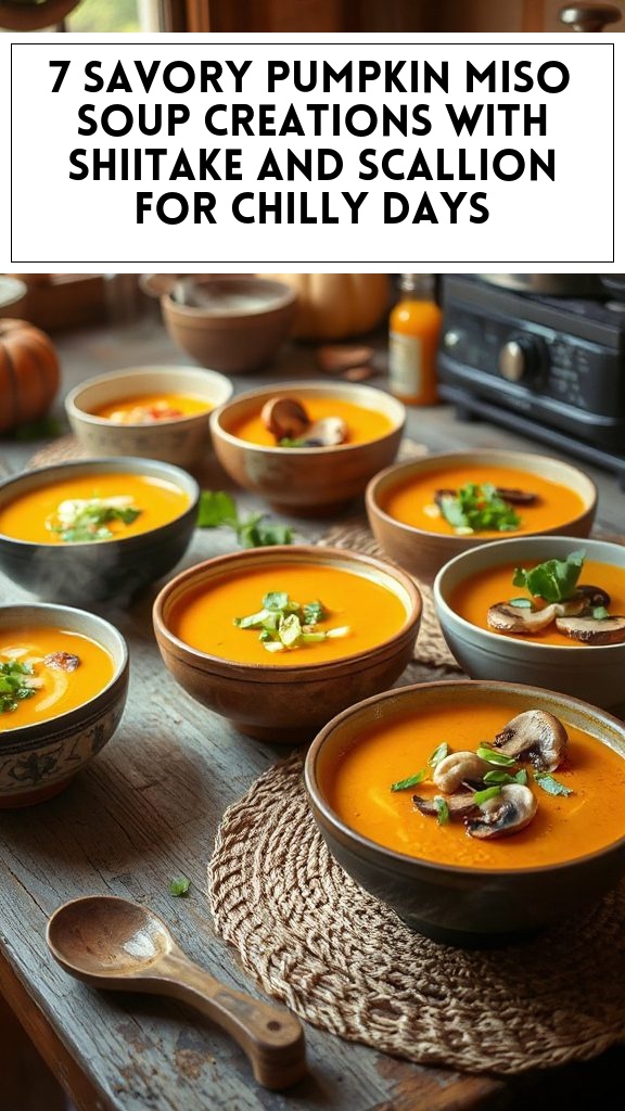 7 Savory Pumpkin Miso Soup Creations With Shiitake and Scallion for Chilly Days