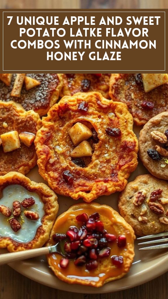 7 Unique Apple and Sweet Potato Latke Flavor Combos With Cinnamon Honey Glaze