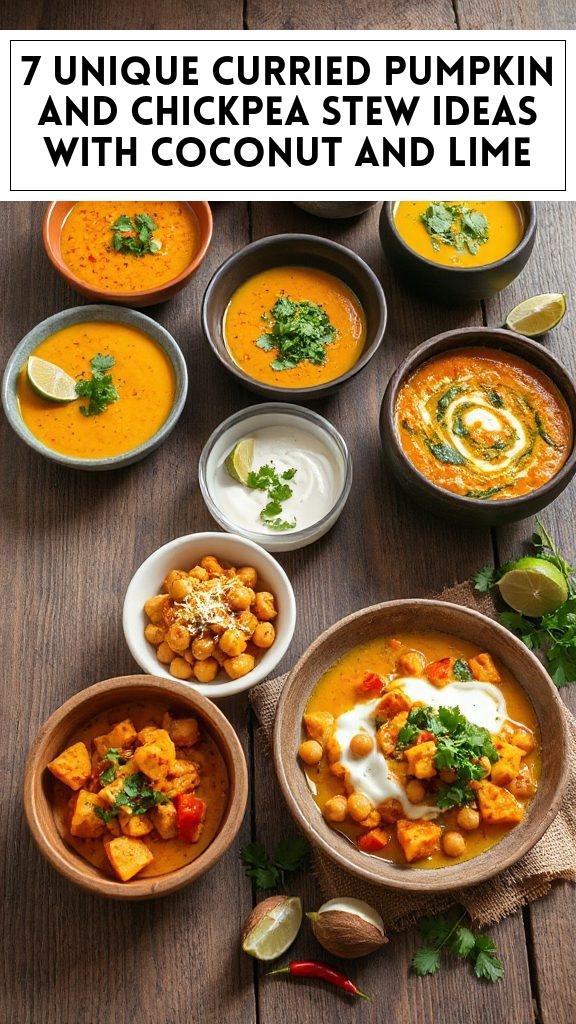 7 Unique Curried Pumpkin and Chickpea Stew Ideas With Coconut and Lime