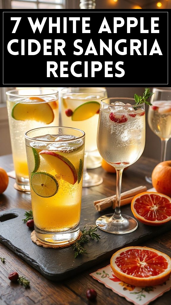 7 White Apple Cider Sangria Recipes