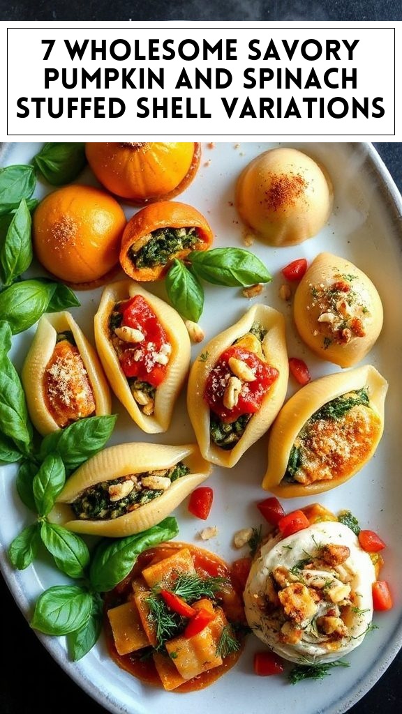7 Wholesome Savory Pumpkin and Spinach Stuffed Shell Variations